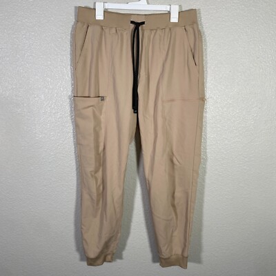 Fabletics Pants Mens XL Tan All Day Scrub Joggers Sweat Pant Stretch Work Run