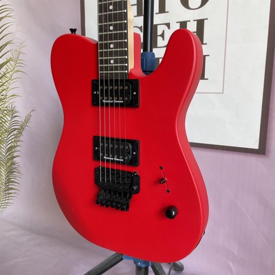 Matte Red TL Electric Guitar Solid Body Basswood Body HH Pickup FR Bridge