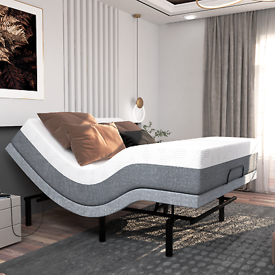 Queen adjustable bed with mattress deals