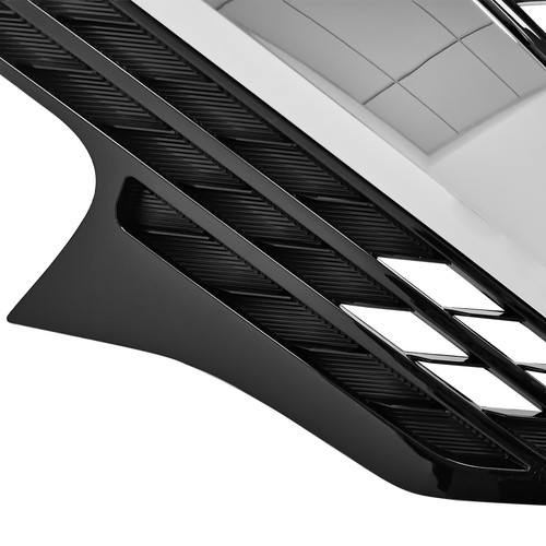 Fit 2015 2016 2017 2018 Nissan Murano Front Upper Mesh Grill Black W/Chrome Trim