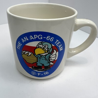Coffee Mug AN APG 66 F 16 Radar RARE Vintage Fighting Falcon