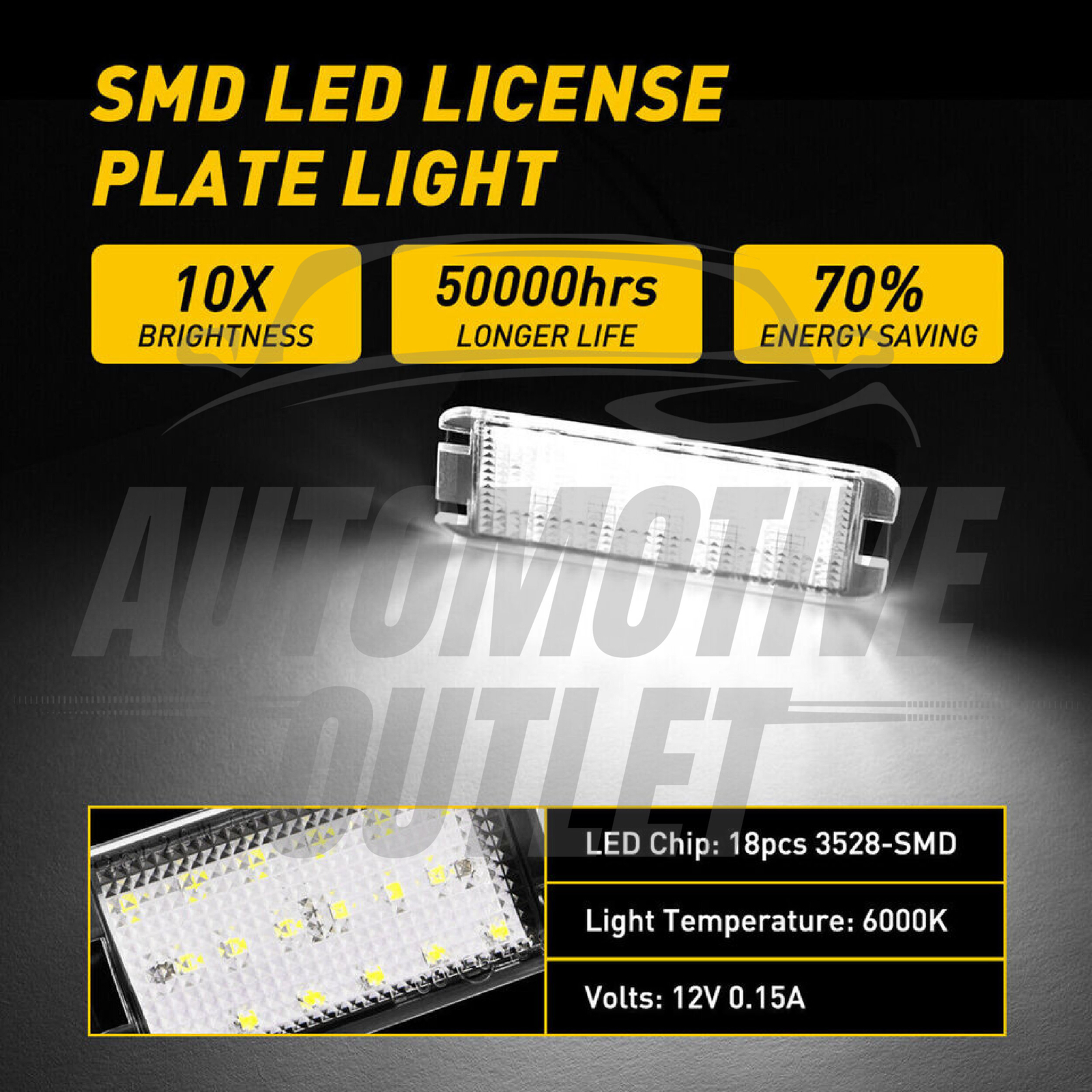 2X NUMBER LICENCE PLATE LED LIGHT FOR SEAT ALTEA CORDOBA IBIZA 6L LEON 1M TOLEDO 8