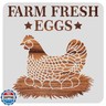 BENECREAT 12x12inch Hen Pattern Plastic Painting Stencils, Farm Fresh Eggs Large Reusable Stencil Template for Painting on Scrapbook Fabric Tiles Floor Wood
