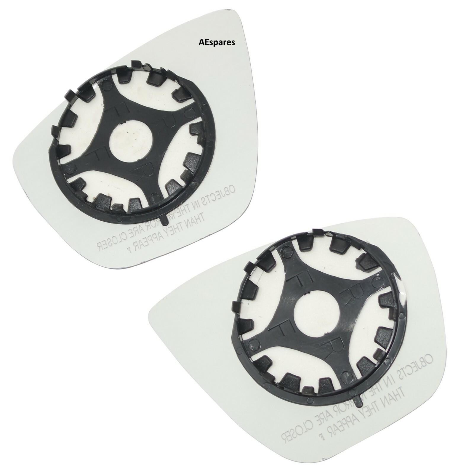 LH & RH Orvm Convex Wing Door Glass Mirror +Base Plate Fits Ford Figo Aspire  