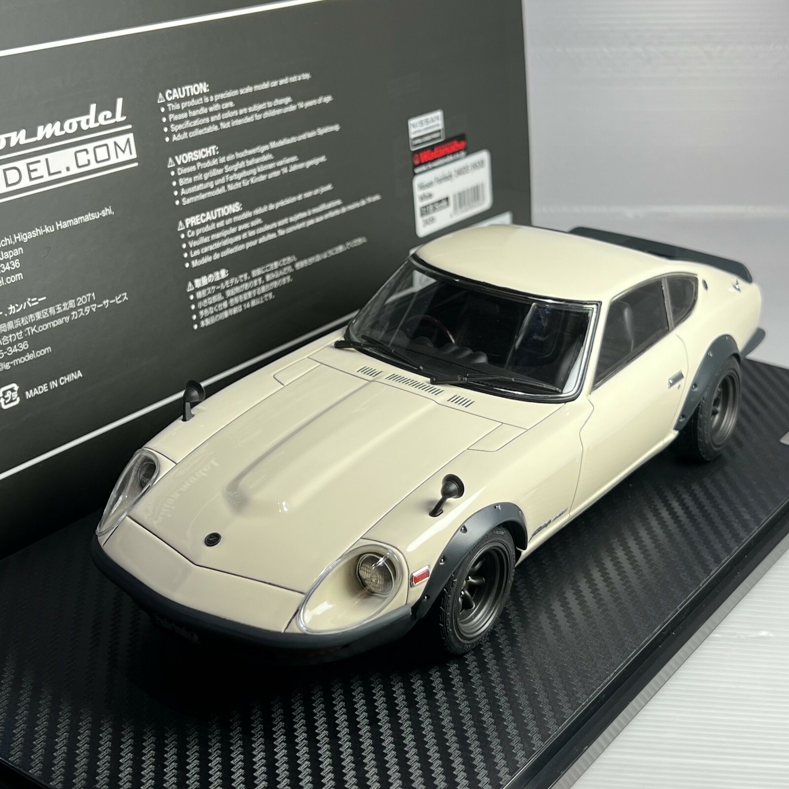 1/18 IG ignition #IG2456 Nissan Fairlady 240ZG (HS30) White 1/18 IG ignition #IG2456 Nissan Fairlady 240ZG (HS30) White