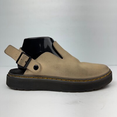 Doc Martens Carlson Mule Slip On Shoes Womens 8 Tan Suede Casual Lounge Street