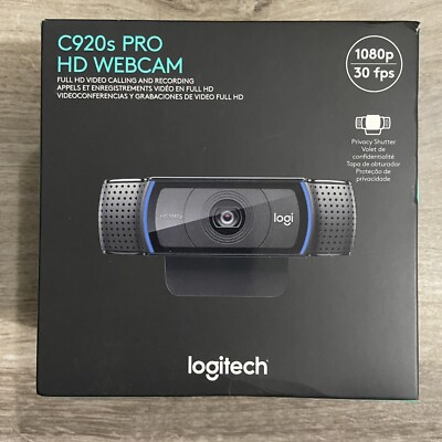 Logitech C920s Pro HD 1080p 30 fps Webcam with Privacy Shutter Sealed