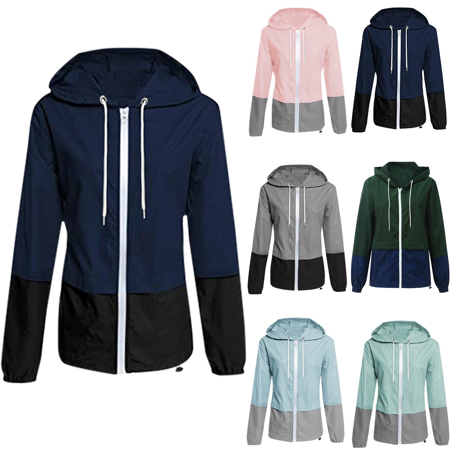 S Lightweight Waterproof Outdoor Rain Jacket Hooded Raincoats