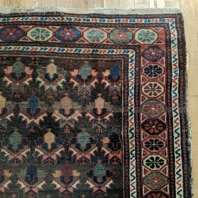 Vintage Persian Malayer Rug 4x11 Kurdish Tribal Rug Persian Tribal Rugs Persian Malayer Rug Tribal Rug