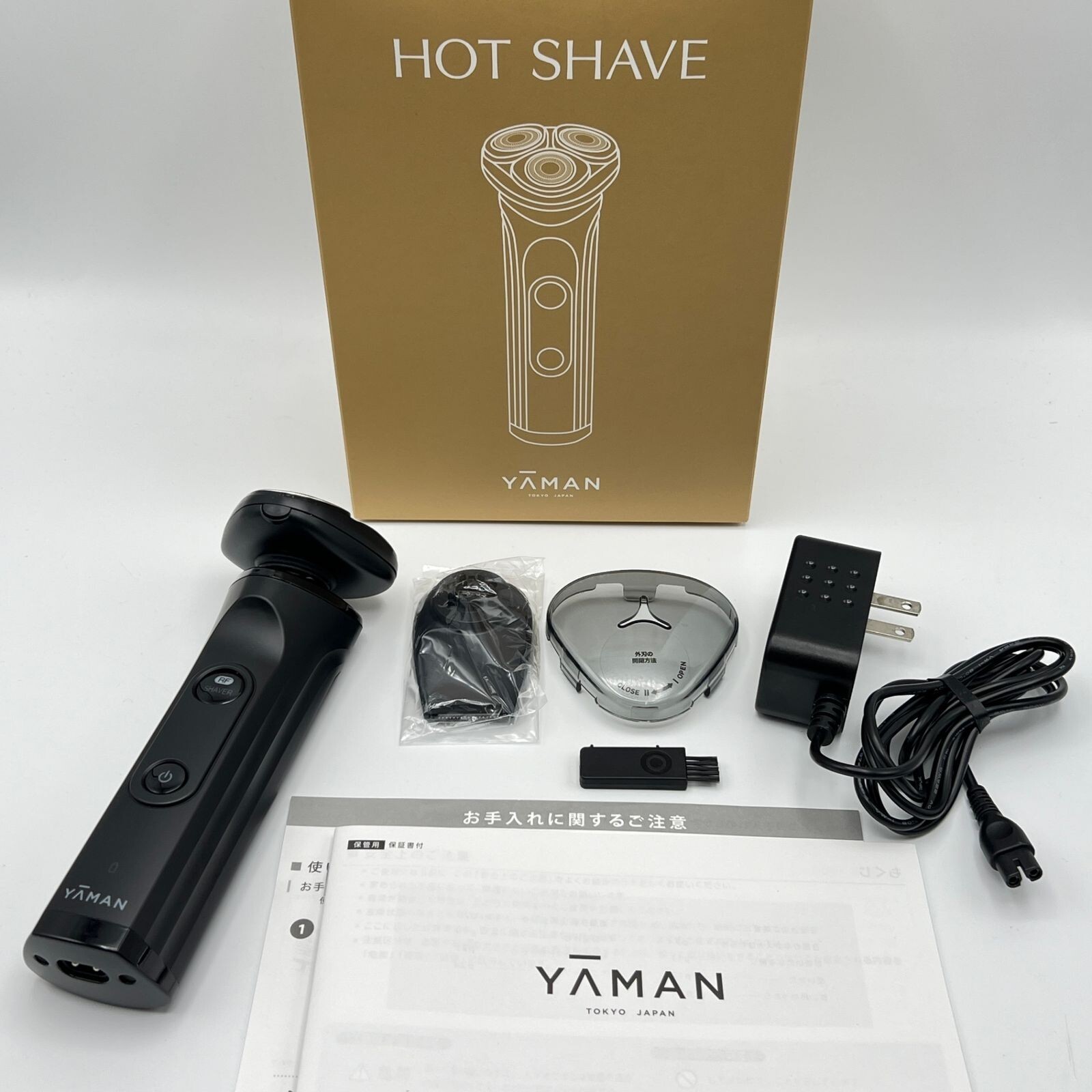 YA−MAN YJEC0B BLACK YA-MAN Electric Shaver HOT SHAVE Facial Care Device Black