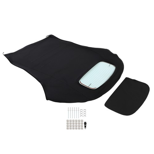 Black Convertible Soft Top Heated Glass Window For Volkswagen Beetle 2003-2010