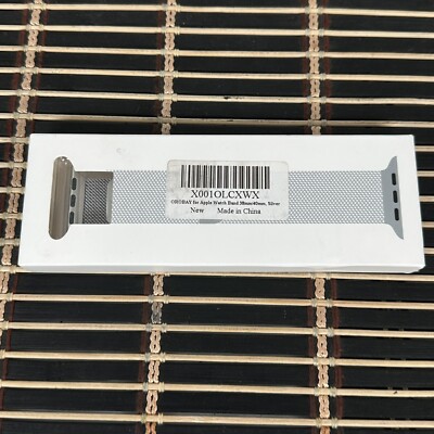 OROBAY Apple Watch Band 38mm/40mm Silver Chrome New X001OLCXWX