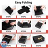 PEKGRIL 15 PCs Gift Boxes with Lids, Black 10X8X4 Inch Gift Boxes, Bridesmaid Proposal Box with Ribbon, Kraft Paper Boxes for Wedding, Packaging, Present, Birthday, Christmas, Party