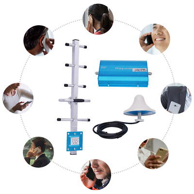 GSM980 Cell Phone Signal Booster Home Repeater Amplifier W/Antenna 3G 4G Kit 