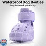 Dog Shoes for Hot Pavement,Non-Slip Waterproof Breathable Easy to Clean Put On and Take Off Dog Boots,Paw Protector for Hot Summer Roads Winter Snow (Purple, Size 3:(1.57
