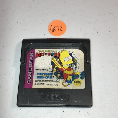 Simpsons: Bart vs. The World (Sega Game Gear, 1993) Authentic AK72