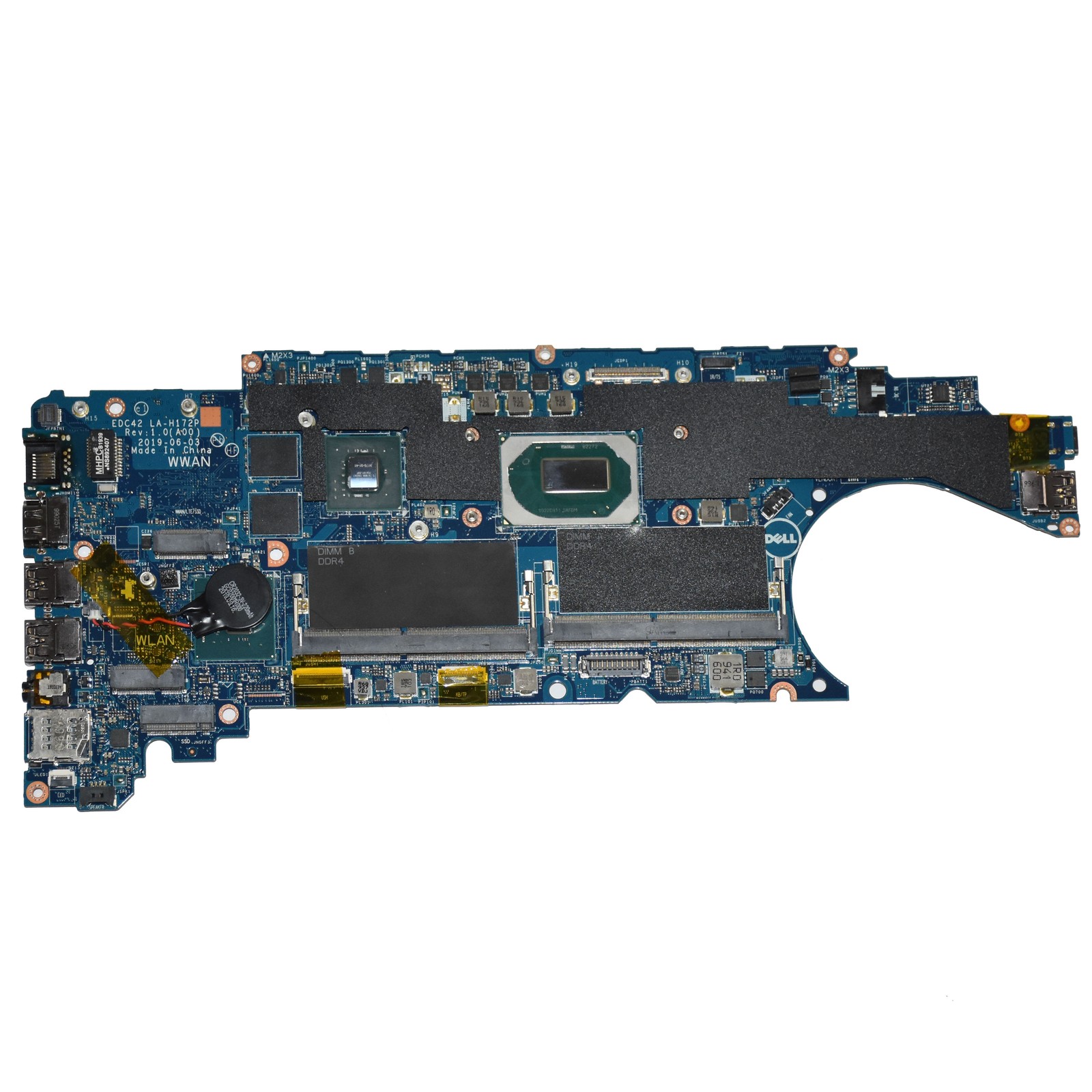 Dell Latitude 5401 Laptop Motherboard i5-9400H Nvidia Graphics LA-H172P 4TXRT