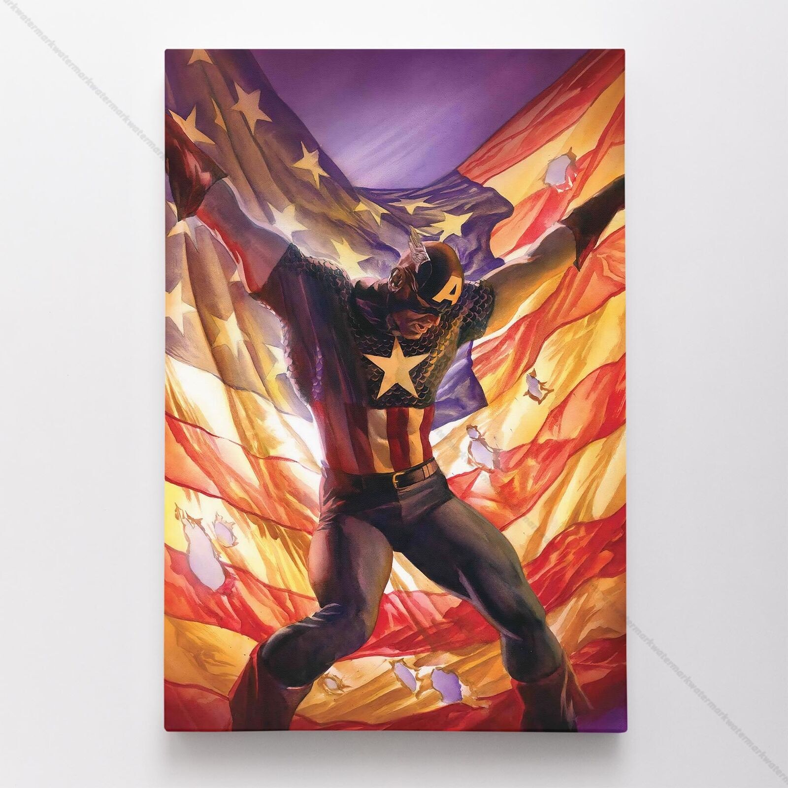 Captain America Poster Canvas Alex Ross Vol 9 #4 Marvel Comic Book Art Print