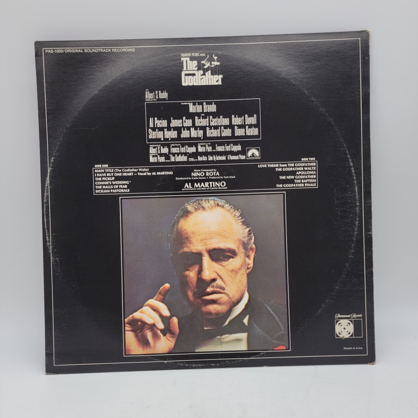 Paramount Records The Godfather Original Soundtrack LP Paramount Records The Godfather Original Soundtrack LP