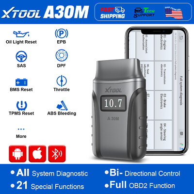 XTOOL A30M Bidirectional Scan Tool OBD2 Diagnostic Scanner Auto Code Reader TPMS