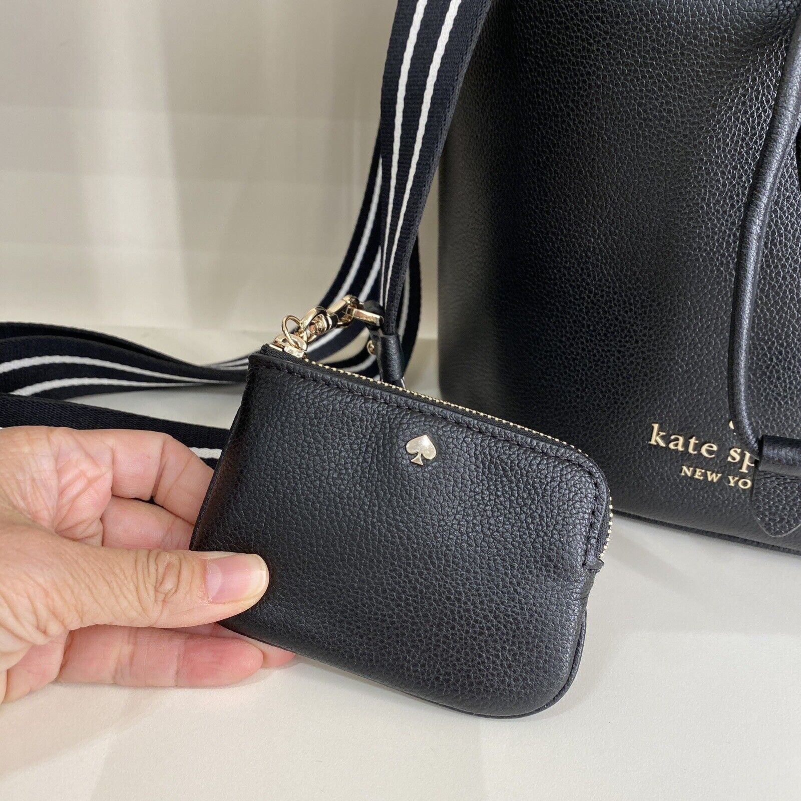 New Kate Spade Rosie Bucket Bag Pebble Leather Black KA987