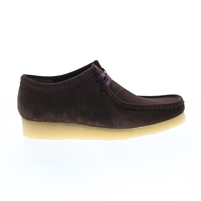 

Clarks Wallabee 26156606 Мужские коричневые замшевые оксфорды и туфли на шнуровке повседневная обувь, Коричневый, Clarks Wallabee