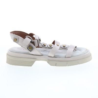 AS98 Ferdie A64003-301 Женские бежевые сандалии с кожаным ремешком