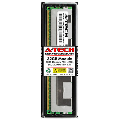 32GB 4Rx4 PC3-14900L LRDIMM Supermicro 2027PR-DTR F647G2-FT+ Memory RAM