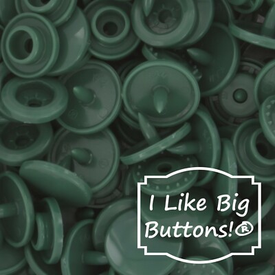 KAM Snaps - B31 Hunter Green KAM Plastic Snaps No Sew Button/Diapers/Bibs/Sewing