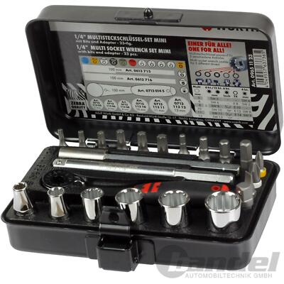 WÜRTH ZEBRA MINI KNARRENKASTEN STECKSCHLÜSSEL-SATZ ¼