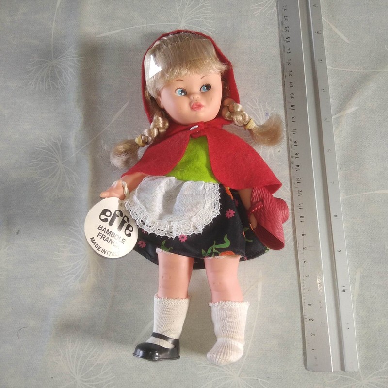 Effe Franca Bambole - Vintage PoupÃ©E AnnÃ©E 1970 - Petit Chaperon Rouge