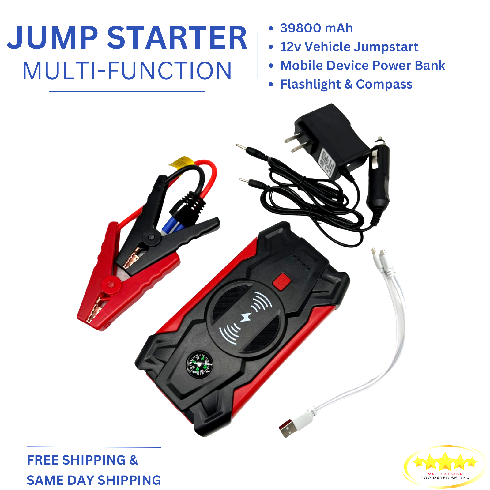 32000mAh High Power Auto Jump Starter Power Bank / Multifunktions-Portable  12V Lithium Batterie Auto Jump Starter