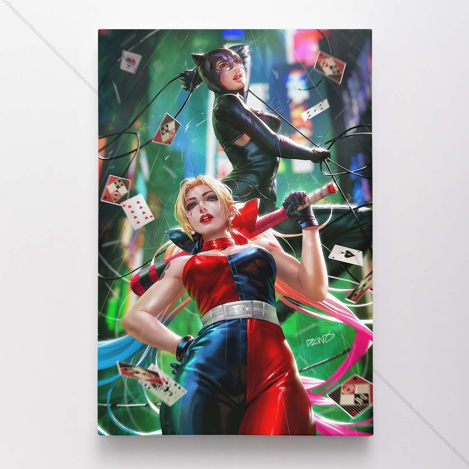Harley Quinn Poster Canvas Superhero DC Comic Book Comics Wall Art Print #2214