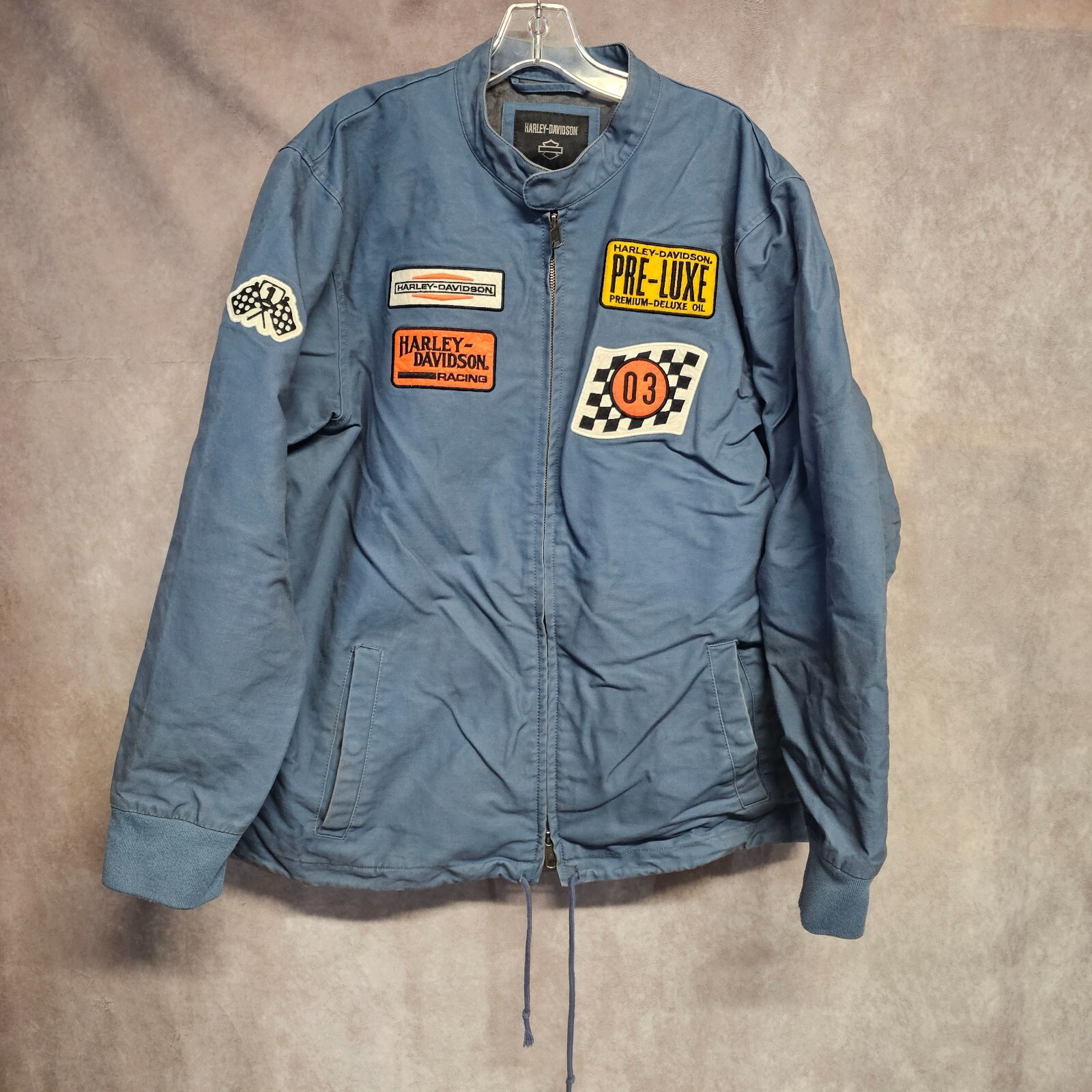 【希少】Harley Davidson ライダースジャケット BLUE Harley-Davidson Blue Leather Outer Shell Coats, Jackets