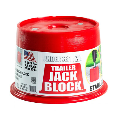 Andersen 3608 Red RV Trailer Stabilizer Jack Block w/ Built-In Magnets 6,000 lbs
