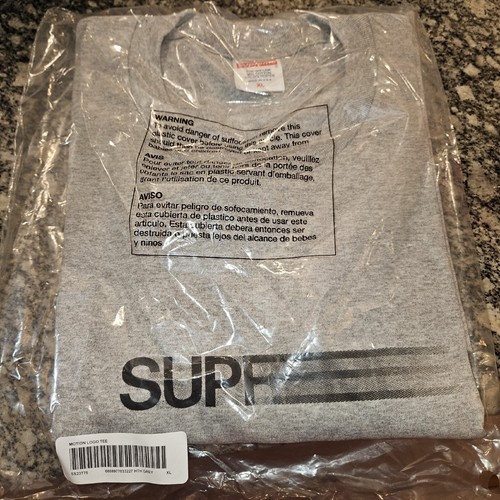Supreme Motion Logo Tee Heather Grey XL (SS23) IN HAND – ASA