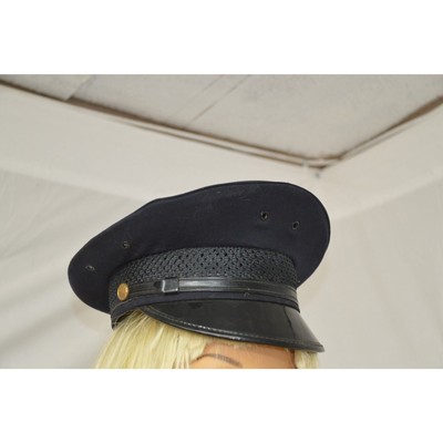 Uniform shop  L.A.P.D. Police officer dress blue hat vintage dark blue SZ 6 1/2