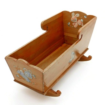 1950's wooden doll crib