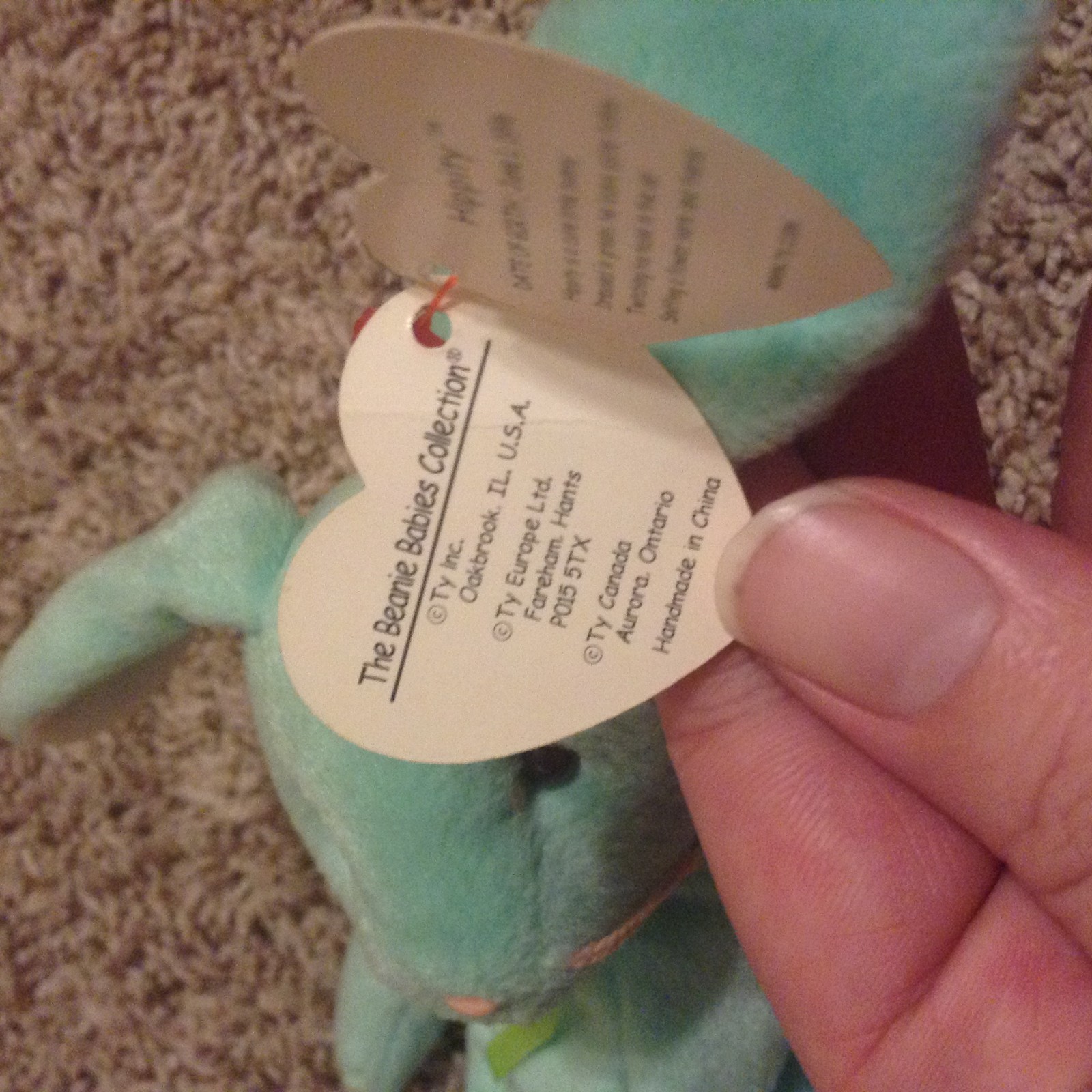 TY Beanie Baby Hippity with 2 ONE OF A KIND tag errors + more