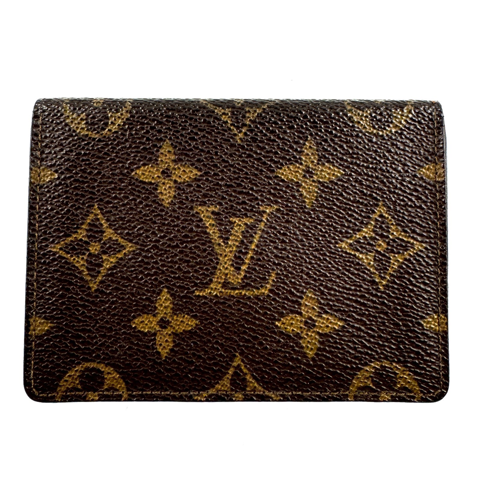Louis-Vuitton Card Holder Monogram PVC Brown Auth From Japan