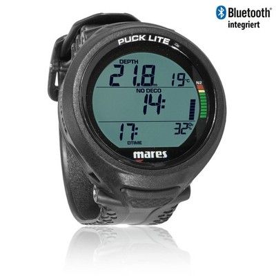 Mares New Puck Lite Tauchcomputer - leichte Bedienung, schwarz,  Luft und Nitrox