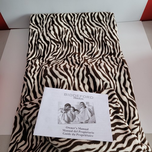 Zebra Print Electric Blanket