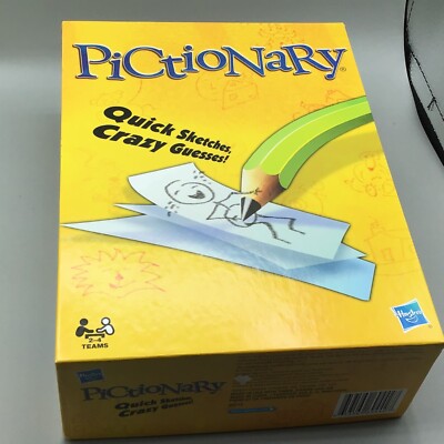 NEW! Hasbro Pictionary The Game Of Quick Draw Quick Sketches and Crazy Guesses