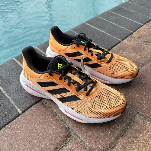 ADIDAS Solarglide 5 Shoes Men\'sAthletic Running Sneaker Shoe Orange Black GX5470 Adidas Solar Glide 5 Orange Running Shoes Sneakers GX5470  main image 4