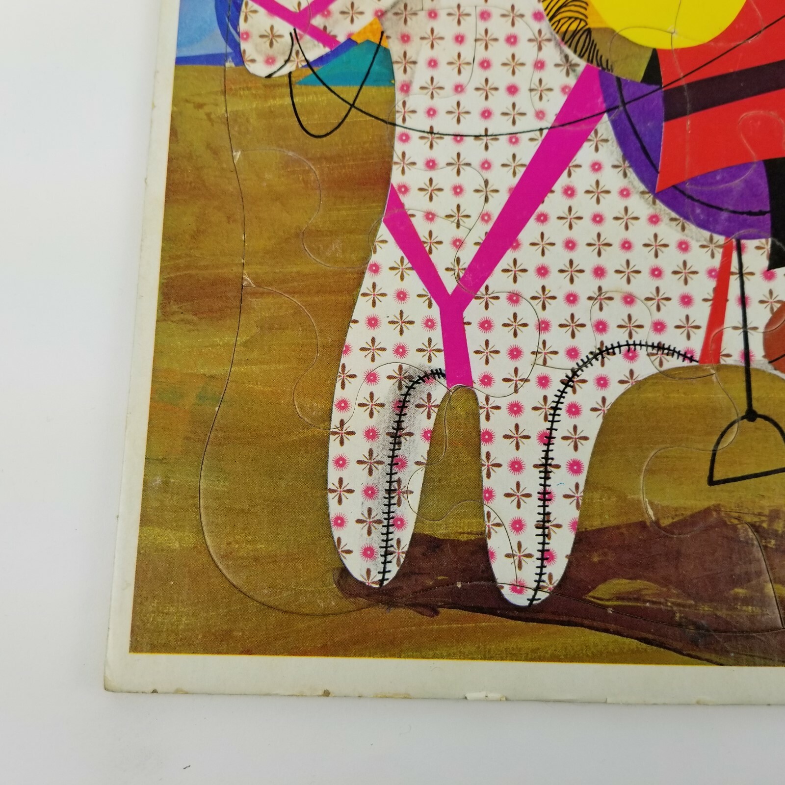 Vintage 1969 Merrigold Press Frame Tray Puzzle Little Senor Man on Horse