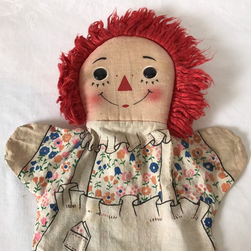 Raggedy Ann Doll Hand Puppet Toy Pretend Play Soft Fabric Kids Easter Gift Idea