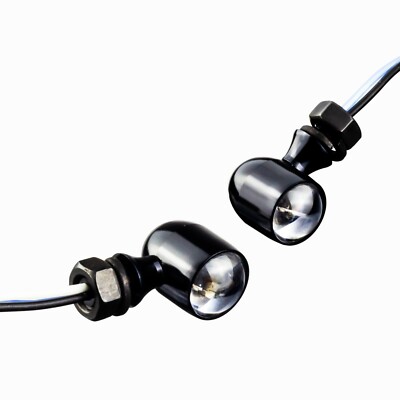 Eagle Lights Mini Bullet Front LED Turn Signals w White Running Light & Brackets