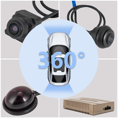 Car Park DVR Recording 4-Camera 360° Bird View Panoramic System 1080P Surround 
