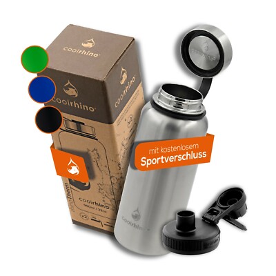 coolrhino® Edelstahl Trinkflasche Isolierflasche Thermos-Flasche Wasserflasche