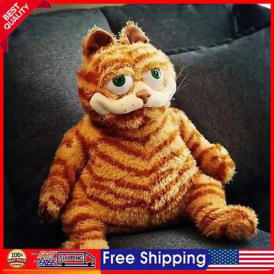 Fat Orange Plush Cat Stuffed Toy,Lifelike Yellow Tabby Kitty Toy Boys Girls USA